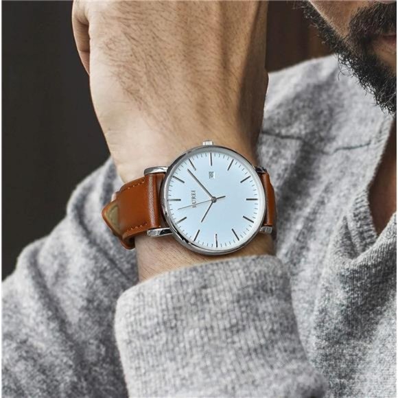 Ultra Slim Quartz Watches for Men Women Minimalist Simple Wrist Watches Analog - Picture 3 of 6